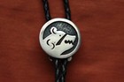 Vintage Hopi Bear Head Sterling Silver Native American Bolo Tie