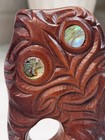 Vintage New Zealand Ancestreal Tiki Wood Figure Hand Carved In Nz Timber