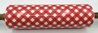 Pioneer Woman Red Gingham Check Ceramic Rolling Pin Farmhouse Kitchen Rare