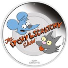 2021 Tuvalu Simpsons Itchy And Scratchy Show 1 Oz  999 Silver Dollar Proof Coin