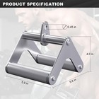 Double D Row Handle Cable Attachment  Stainless Steel V Bar With Non-slip Alu   