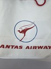Qantas Airlines Vtg Logo Carry On Beach Bag Used Vintage White