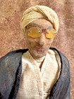 Interesting Vintage Middle Eastern Arabic Man Wearing Glasses 8 5  Handmade Doll