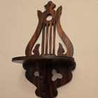 Vintage Primitive  Wooden Whatnot Shelf  Musical Antique Wood  Gallery Wall 
