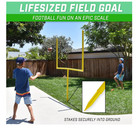 Gosports Pro Kick Challenge Field Goal Post Set With 2 Footballs And Kicking Tee