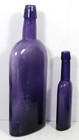C1900 Lot Of 2 Different Size Purple  Medicine Bottles With No Embossing
