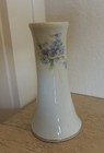 Nippon Hat Pin Holder Antique Hand-painted Porcelain W violet Bouquets 5 5  Tall