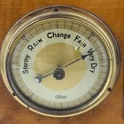 Vintage Hoffritz Desktop Brass Weather Station Barometer Thermometer W Germany