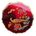 Vinage Stratton Compact  Red Enamel  Golden Pheasant  Made In England