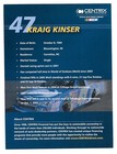 Kraig Kinser Nascar Truck Series Autographed Hero Card 2007