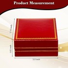 Novel Box Red Earring Gift Boxes 2 5x2 75x1 62 Inches Gold Trim Jewelry Case