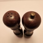 Vintage Wood Grain Wooden Salt   Pepper Shakers Set  7 25 Inches 