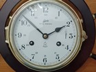 Vintage Brass Schatz Royal Mariner Nautical Maritime Ship s Wheel Wall Clock 7   