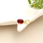 Vintage Natural Garnet 18k Solid Gold Charm Pendant  elegant Gold Jewelry