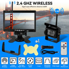 7  Reverse Monitor Wireless Rear View Backup Camera Kit For Truck Trailer Bus Rv
