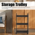 3-tier Mobile Slim Kitchen Cart  Rolling Storage Trolley Rack With Wheels