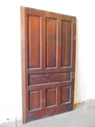 1800 s Antique Single Pocket Door Fir Victorian Style Seven Raised Panel Ornate