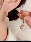 Woman 18k Gold Plated Vintage Style Baroque Pearl Earring Stud Drop