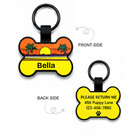 Personalized Scenic Dog Cat Id Tag Custom Engraved Pet Name Tag Silent Silicone