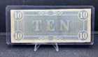 1864  10 Confederate States Of America Civil War Banknote Richmond Currency Z277