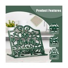 Vintage Cookbook Stand  Durable Wrought Cast Iron Recipe Book Holder For Kitc   