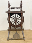 Antique 18th Century Upright Wood Spinning Wheel Signed Sp