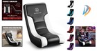 Adjustable Lightweight Floor Rocker Gaming Chair - Ergonomic White Design