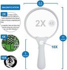 Extra Large Handheld Magnifying Glass With Light Illuminated Reading Magnifier
