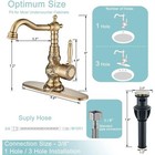 Antique Brass Bathroom Sink Faucet Swivel Spout Single Handle Mixer Tap W  Drain