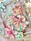 Handmade Mini Album  Junk Journal  Prima Papers  Cute  Scrapbooking