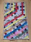 Vintage Hand Stitched Hexagon Quilt 35x22 5 Patchwork Cottagecore