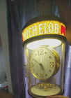Vintage Michelob Beer Revolving Motion Lighted Clock Sign 1970 s Works 