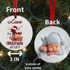 Personalized Reindeer Baby s First Christmas Photo Ornament