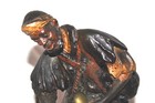Rare Antique Original  Sculpture Of Arab Man Figurine Statue Signed