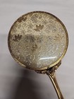 Vintage Ornate Handled Handheld Vanity Mirror Gold Tone 13 5x6    Antique Brass 