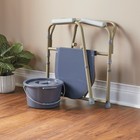3in1 Adult Toilet Seat Potty Chair Folding Commode Bedside Portable Gray 350 Lbs