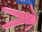 Adidas Girls Pink white Striped 2pc Zip Tracksuit Knit Sz 4  440142