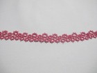 Antique Trim Hand Tatting Tatted Lace Pink Sewing Dolls 4 Yards Excellent