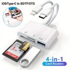 4-in-1 Memory Card tf sd Card Reader Usb 3 0 Otg Adapter For Iphone ipad android
