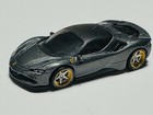 Hot Wheels Ferrari Sf90 Stradle Gray Super Custom Alloy Rims real Riders brakes