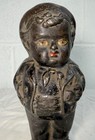 Rare Antique 19th Century 1880 s Painted Cast Iron Middy Boy Coin Still Bank  
