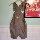 Vintage 2001 Y2k Looney Tunes Tweety Bird Olive Green Overalls Shortalls Shorts