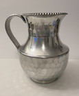 Vintage Cromwell Hammered Aluminum Pitcher Hand Wrought Mid Century Usa
