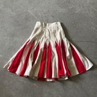 Vintage Jean Lee Original Cheerleader Skirt Red White Striped Pleated