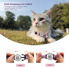 Personalized Cat Collar With Name Tag adjustable Tough Nylon Cat Id Collars With
