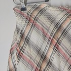 Old Navy Linen Blend Plaid Skirt A-line Flowy Cottagecore Boho S Academia 2000s