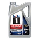 Mobil 1 High Mileage Synthetic Motor Oil 5w-20 5 Quart Bottle