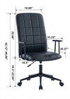 Ergonomic Office Chair Comfy Computer Desk Swivel High Back Pu Leather Armrest