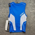 Nwt 2xu Top Men s Size Medium Blue Comp Tri   Pocket Singlet Tank Sleeveless