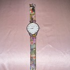 Icon Quartz Analog Watch White Dial Arabic Numerals Multicolor Leather Wr